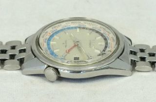 Vintage Seiko World Time Automatic GMT Men ' s Watch 6117 - 6010 3