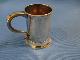 Antique English Sterling Silver Beer Tankard
