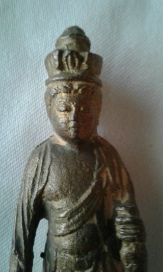 Small Antique Chinese Gilt Bronze Buddha Figure 2