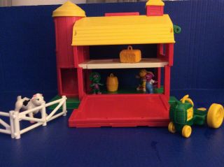 Rare Playskool Barney Farm Playset Complete 8