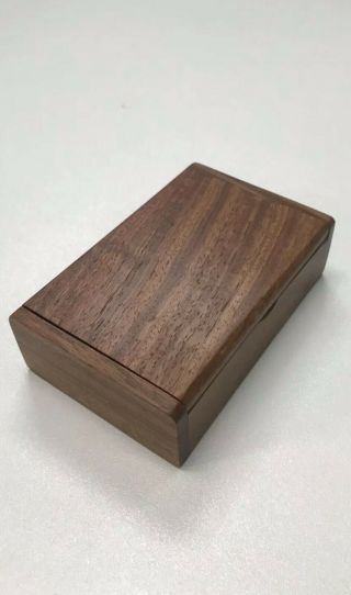 Vintage Small Real Wooden Handmade Box Trinket Storage Keepsake Jewelry Namecard