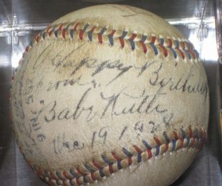 Babe Ruth Signed Baseball American League Reach Ball Read Listing