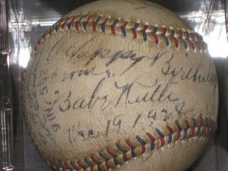 BABE RUTH Signed Baseball American League Reach Ball READ LISTING 2