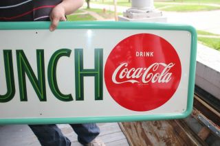 Rare Large Vintage 1948 Coca Cola Lunch Restaurant Soda Pop 50 