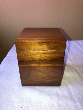 Vintage ALFRED DUNHILL of LONDON WALNUT WOOD HUMIDOR CIGAR or Pipe Tobacco AD 6