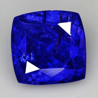 6.  45Ct 100 Natural Unheated AAAAA Violet Blue Tanzanite D ' Block QTEg82 2