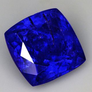 6.  45Ct 100 Natural Unheated AAAAA Violet Blue Tanzanite D ' Block QTEg82 3