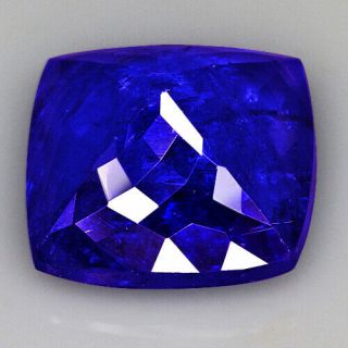 6.  45Ct 100 Natural Unheated AAAAA Violet Blue Tanzanite D ' Block QTEg82 4