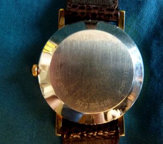 Rare Vintage Movado Museum Watch with Zenith Quartz Movement Gold Plated Bezel 6