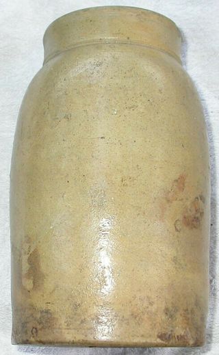 Antique Primitive 8.  5 " Salt? Glazed Crock Stoneware