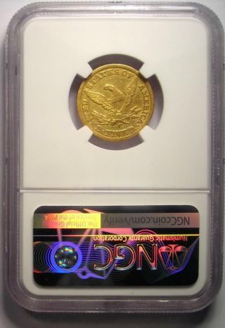 1847 - C Liberty Gold Half Eagle $5 - NGC VF Details - Rare Charlotte Gold Coin 3