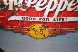 Large Vintage c.  1940 Dr Pepper Soda Pop Gas Station 53 