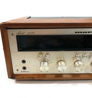 Vintage 1970s Marantz 2230 AM/FM Stereo Receiver in Wood Cabinet 5