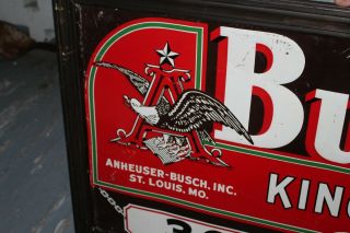 Huge Vintage c.  1940 Budweiser Beer Bar Tavern Gas Oil 77 
