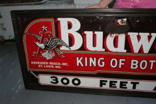 Huge Vintage c.  1940 Budweiser Beer Bar Tavern Gas Oil 77 