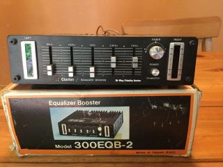 Vintage Clarion 300eqb - 2 Car Stereo Equalizer Booster Amplifier Eq 35w