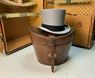 Antique Bucket Hatbox & Top Hat