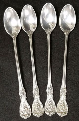 Reed & Barton Francis 1st Sterling Silver Iced Tea Spoon Set Of 4pc Mono