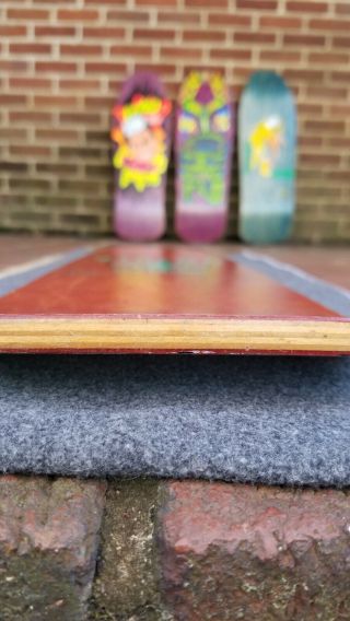 VISION 80 ' s Signed Vintage skateboard deck Don Brown Red 3