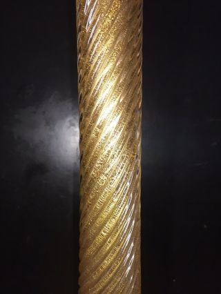 VTG Barovier Toso Murano Glass Lamp Coronado D ' Oro Gold Aventurine 5