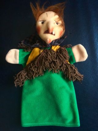 Vintage Hand Puppet - Kasperle Theatre - Germany - The Witch (die Hexe)