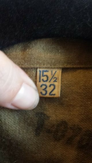 Authentic WW2 US Military flannel/wool shirt with Patches 5