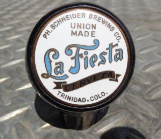 La Fiesta Cerveza Beer Rare Tap Knob Ph Schneider Brewing Trinidad Colorado Colo