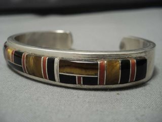 VINTAGE NAVAJO NATIVE AMERICAN STERLING SILVER BRACELET CUFF OLD 4