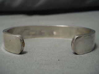 VINTAGE NAVAJO NATIVE AMERICAN STERLING SILVER BRACELET CUFF OLD 5