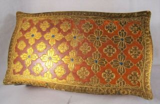 Vintage Florenzia Italy Hand Carved Painted Trinket Jewelry Box Carved Flowers