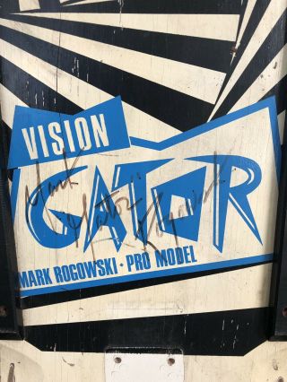 Vision “Gator” Skateboard Deck Autographed by Mark Rogowski 3