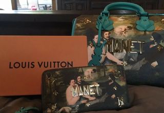 Authentic Louis Vuitton " Manet” Speedy Handbag & Wallet - 2017 Masters/rare