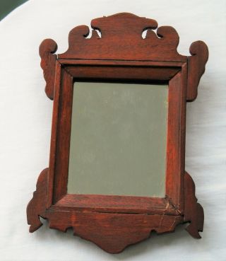 Hand Made Miniature Chippendale Mirror 7.  75 " X 5.  5 "