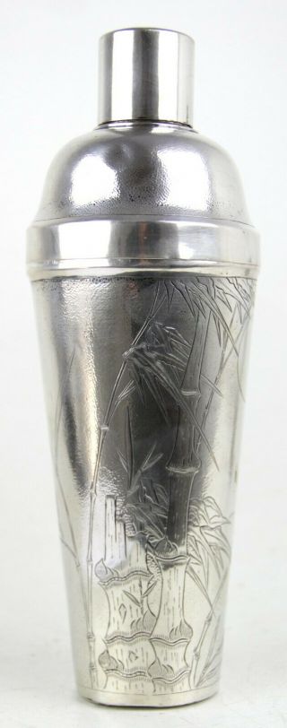 VERY FINE CHINESE EXPORT SILVER COCKTAIL SHAKER - ZEE SUNG - SHANGHAI 1900 - 40 3