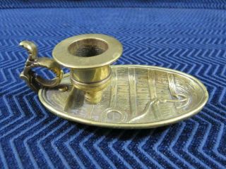 Victorian Brass Candle Holder in Boat Nautical Form 2