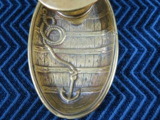 Victorian Brass Candle Holder in Boat Nautical Form 3