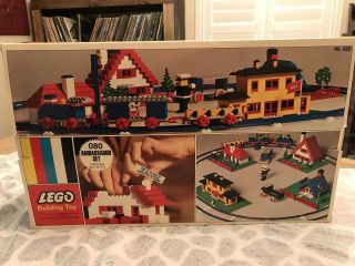 Vintage Rare 1967 Lego 080 Ambassador Set Basic Building Set With Train - W/ Box