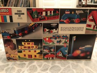Vintage Rare 1967 Lego 080 Ambassador Set Basic Building Set with Train - w/ Box 2