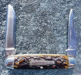 Vintage Remington R4466 Baby Bullet Knife Folding Stag Knives Etch Rare