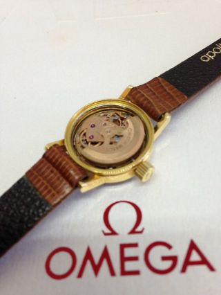 Ladies Vintage 1965 24J Omega Seamaster Automatic Gold Watch 10