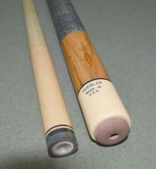 Vintage and Paul Huebler 4 point Pool Cue with vintage coffin case 2