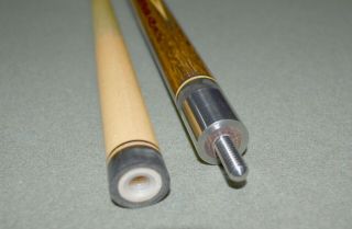 Vintage and Paul Huebler 4 point Pool Cue with vintage coffin case 3