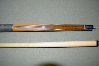 Vintage and Paul Huebler 4 point Pool Cue with vintage coffin case 5