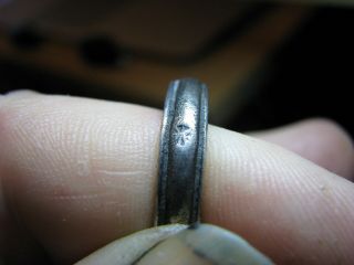 Medieval Ring With Cross On Bezel Metal Detecting Find [lot 15]