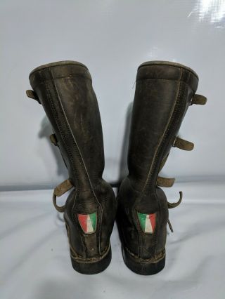 Rare Vintage Alpinestars Hi - Point Motorcycle Motocross Boots Italy ROUGH 4