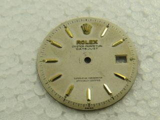 Rolex Authentic Full Size Bubble Back Datejust Dial W/arrow Markers - Rare -