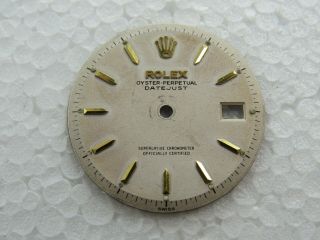 ROLEX AUTHENTIC FULL SIZE BUBBLE BACK DATEJUST DIAL W/ARROW MARKERS - RARE - 2