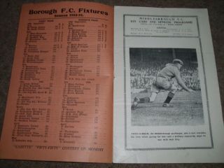 RARE VINTAGE PRE WAR PROGRAMME MIDDLESBROUGH V LIVERPOOL 21ST OCTOBER 1933 2