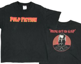 Vintage Pulp Fiction T Shirt Bring Out The Gimp Men’s Size Large Black Movie Tee