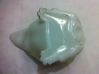 19c Antique Vallerysthal Signed Toad / Frog Milk Glass Butter Dish Box French 8